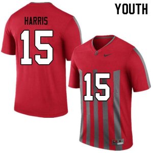 Youth Ohio State Buckeyes #15 Jaylen Harris Throwback Nike NCAA College Football Jersey June WCT1144EQ